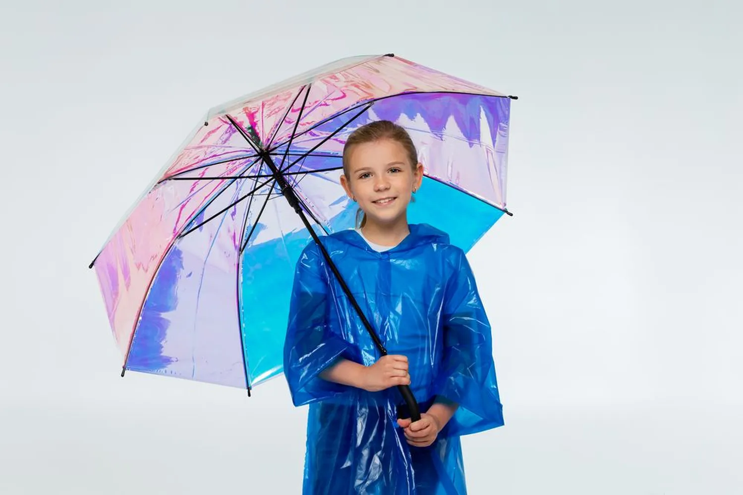 Дождевик-плащ детский BrightWay Kids, синий заказать онлайн с вашим дизайном на заказ в Москве и области