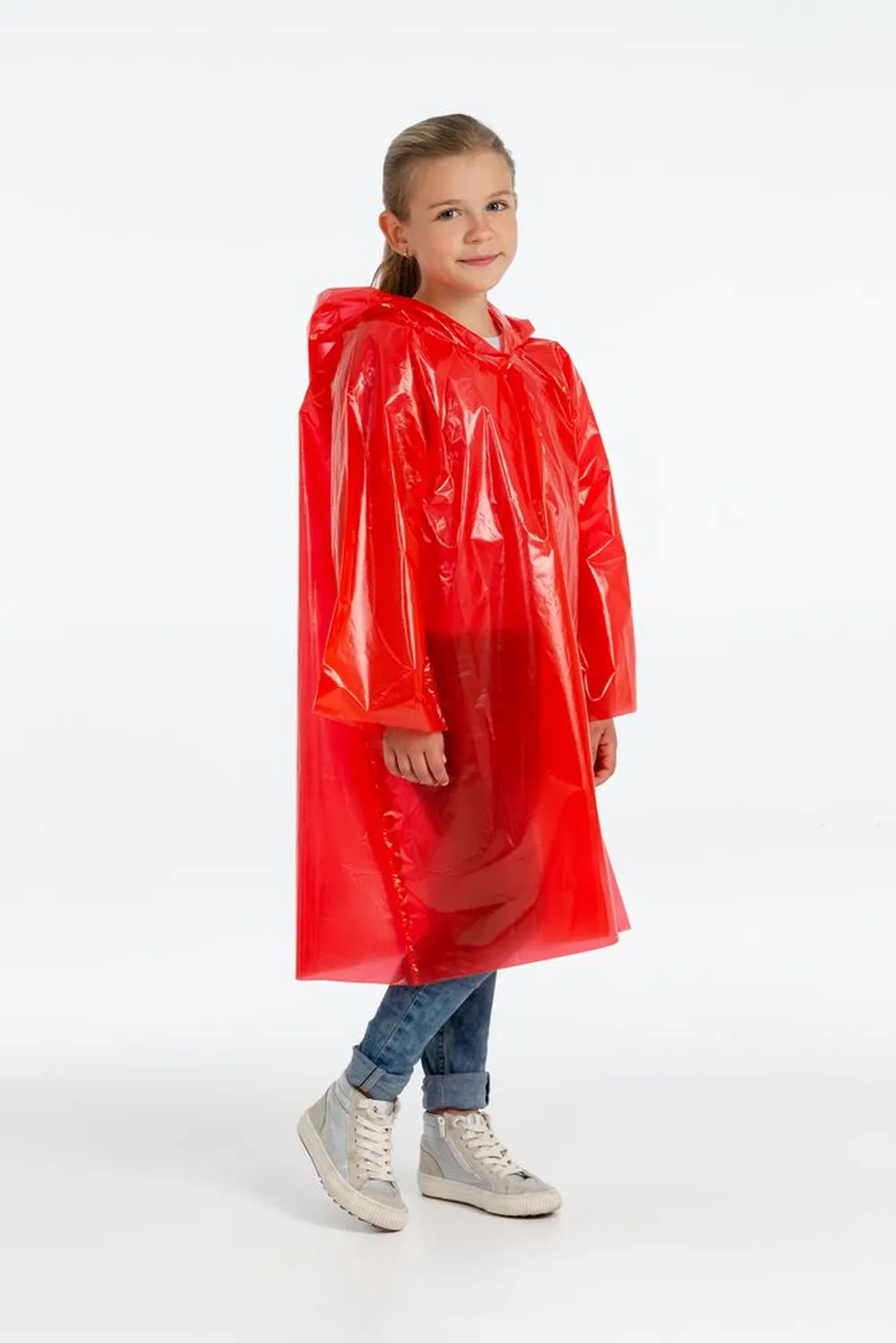 Дождевик-плащ детский BrightWay Kids, красный заказать онлайн с вашим дизайном на заказ в Москве и области