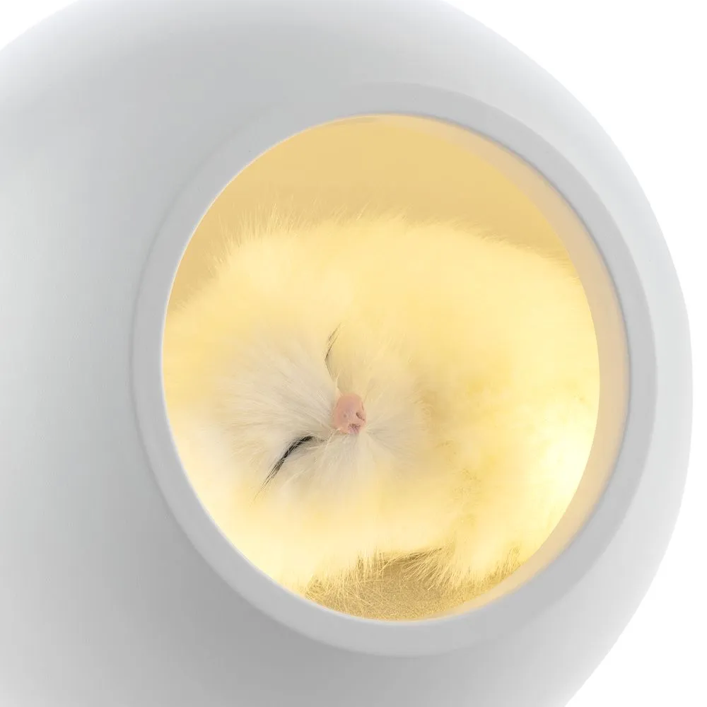 Беспроводная лампа-колонка Right Meow, белая заказать онлайн с вашим дизайном на заказ в Москве и области