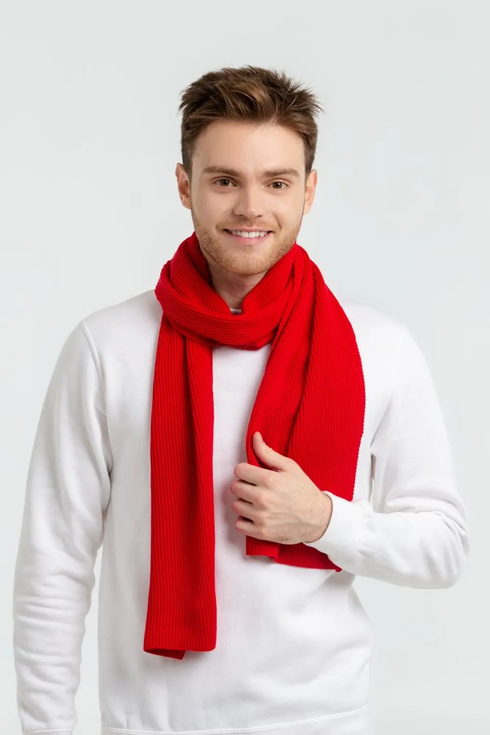 Шарф Life Explorer, красный (алый) заказать онлайн с вашим дизайном на заказ в Москве и области