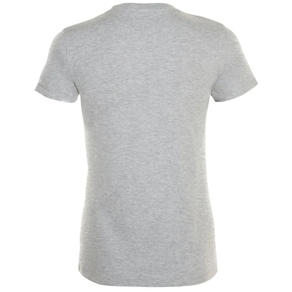 Футболка женская «Ты у меня вот здесь», серый меланж, размер L заказать онлайн с вашим дизайном на заказ в Москве и области