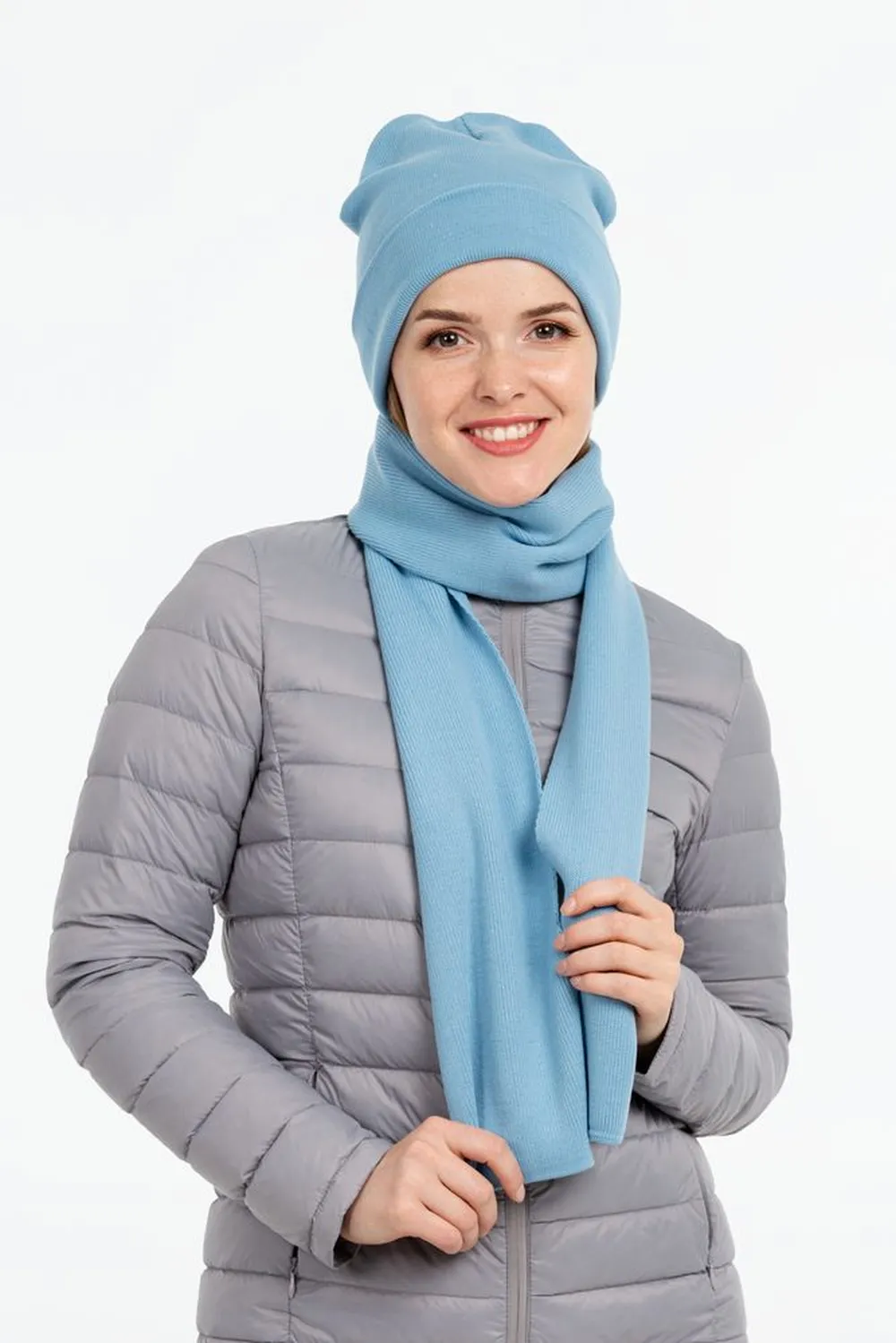 Шарф Real Talk, голубой заказать онлайн с вашим дизайном на заказ в Москве и области