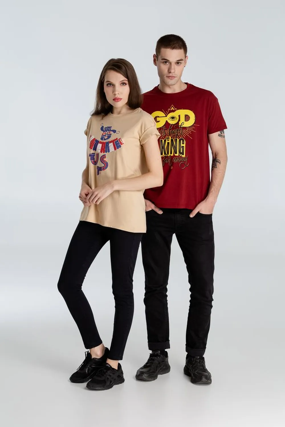 Футболка A God is High, гранатово-красная, размер XXL заказать онлайн с вашим дизайном на заказ в Москве и области