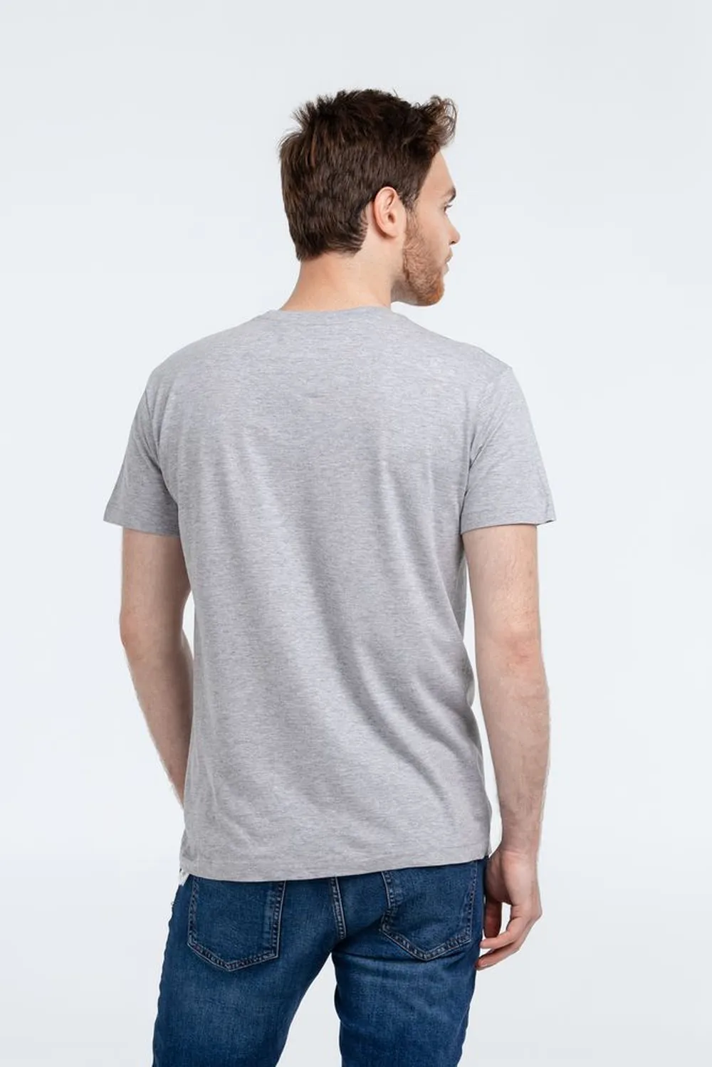 Футболка «Жар-птица», серый меланж, размер S заказать онлайн с вашим дизайном на заказ в Москве и области