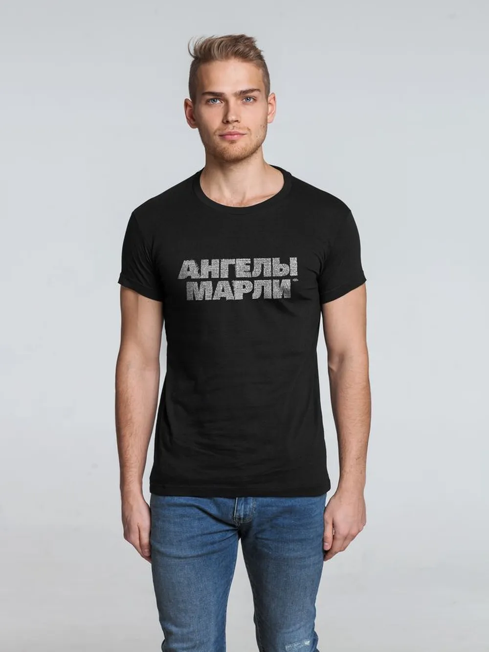 Футболка «Ангелы марли», черная заказать онлайн с вашим дизайном на заказ в Москве и области
