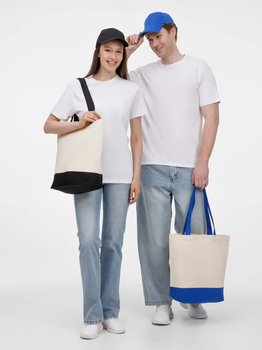 Холщовая сумка Shopaholic, черная заказать онлайн с вашим дизайном на заказ в Москве и области