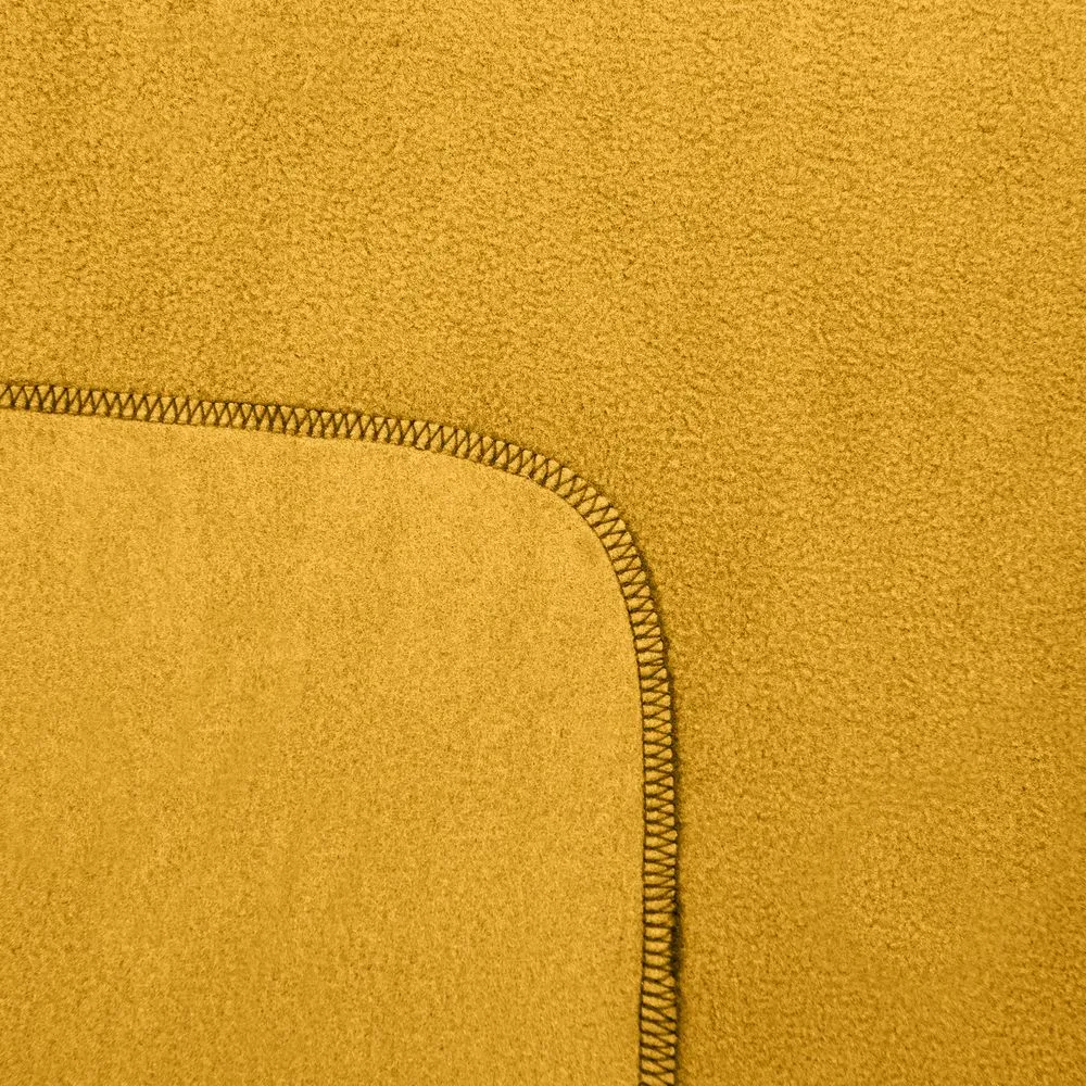 Флисовый плед Warm&Peace, желтый заказать онлайн с вашим дизайном на заказ в Москве и области