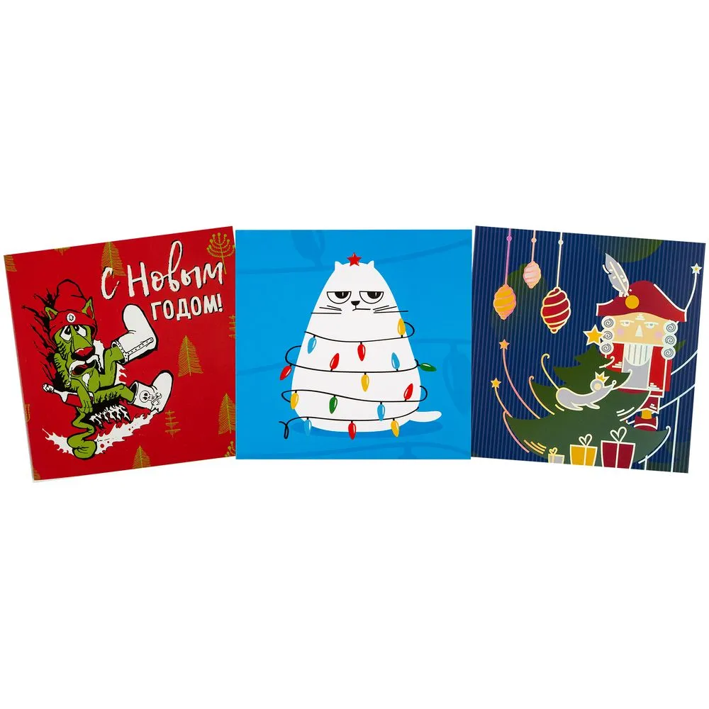 Набор Warmest Wishes: 3 открытки с конвертами заказать онлайн с вашим дизайном на заказ в Москве и области