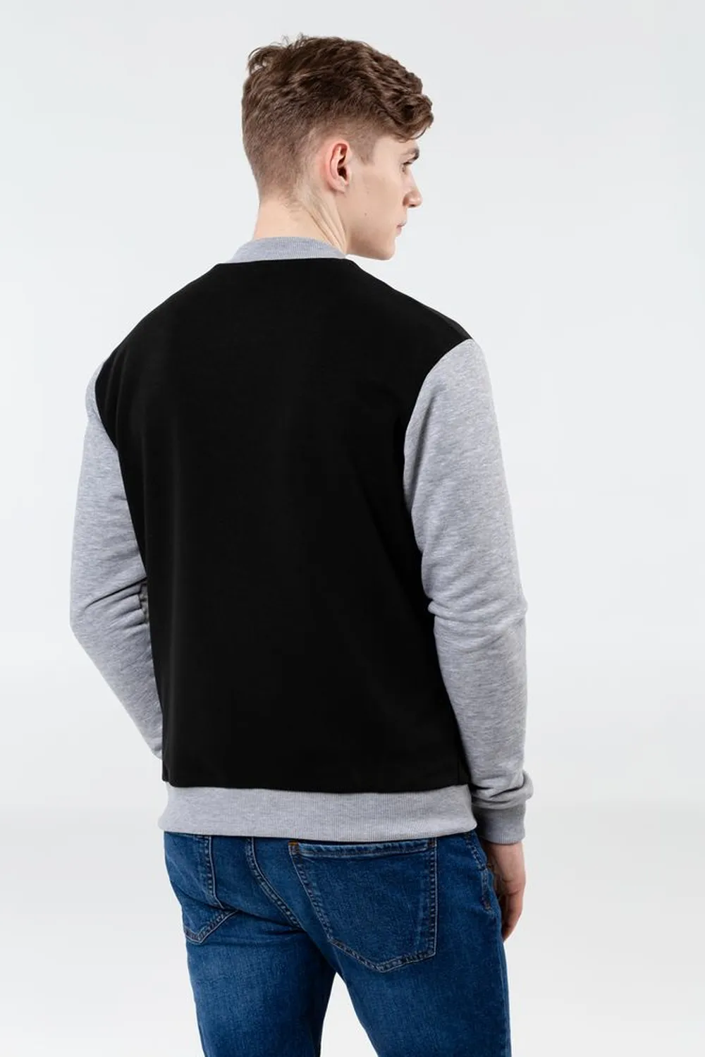 Бомбер College ярко-синий, размер XL заказать онлайн с вашим дизайном на заказ в Москве и области