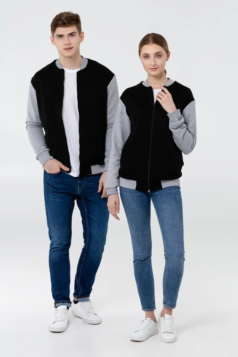 Бомбер College ярко-синий, размер XL заказать онлайн с вашим дизайном на заказ в Москве и области