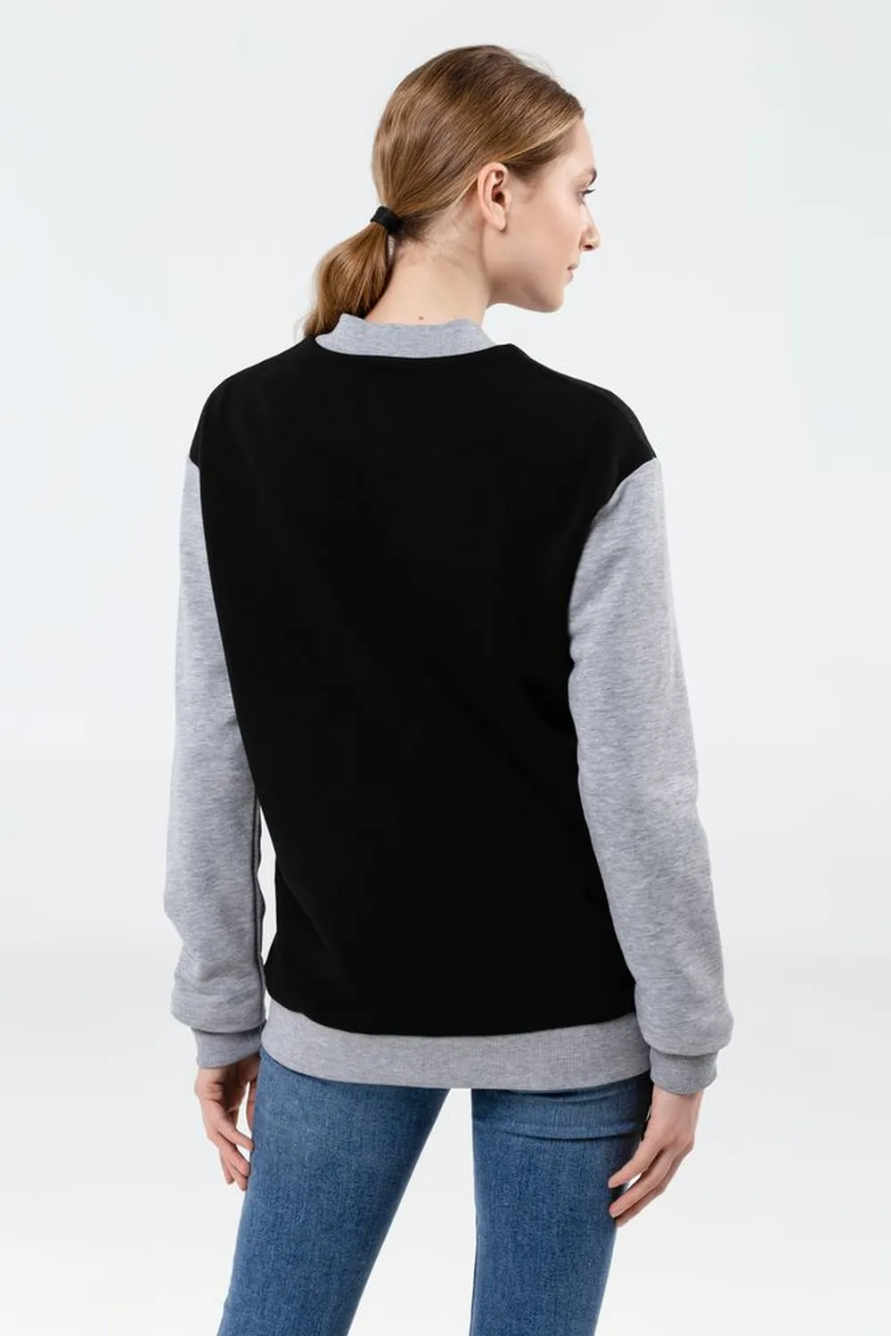 Бомбер College ярко-синий, размер XL заказать онлайн с вашим дизайном на заказ в Москве и области