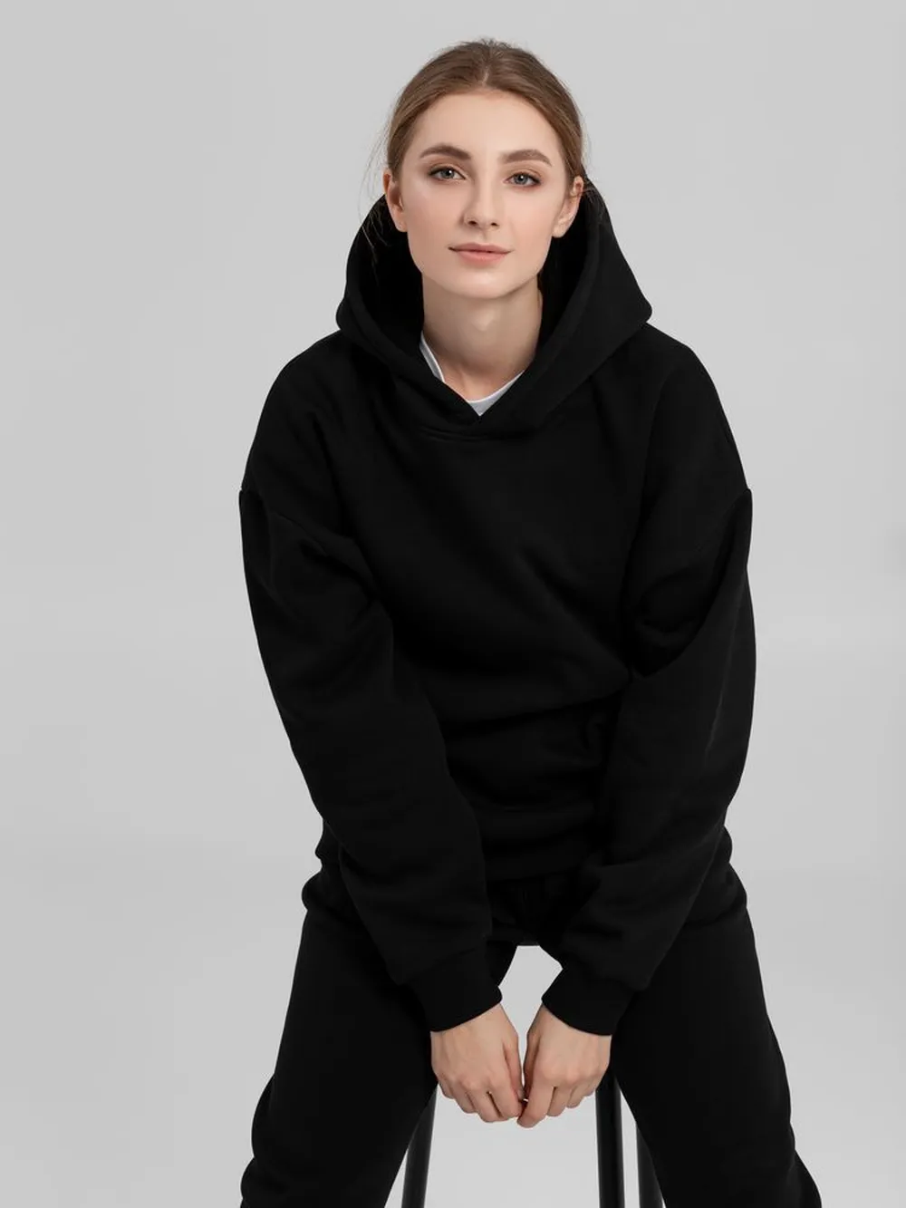 Худи Kulonga Oversize, черное, размер ХS/S заказать онлайн с вашим дизайном на заказ в Москве и области