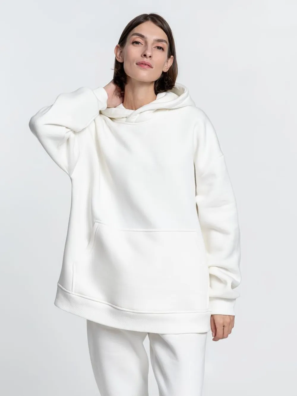 Худи Kulonga Oversize, молочно-белое, размер 3XL/4XL заказать онлайн с вашим дизайном на заказ в Москве и области