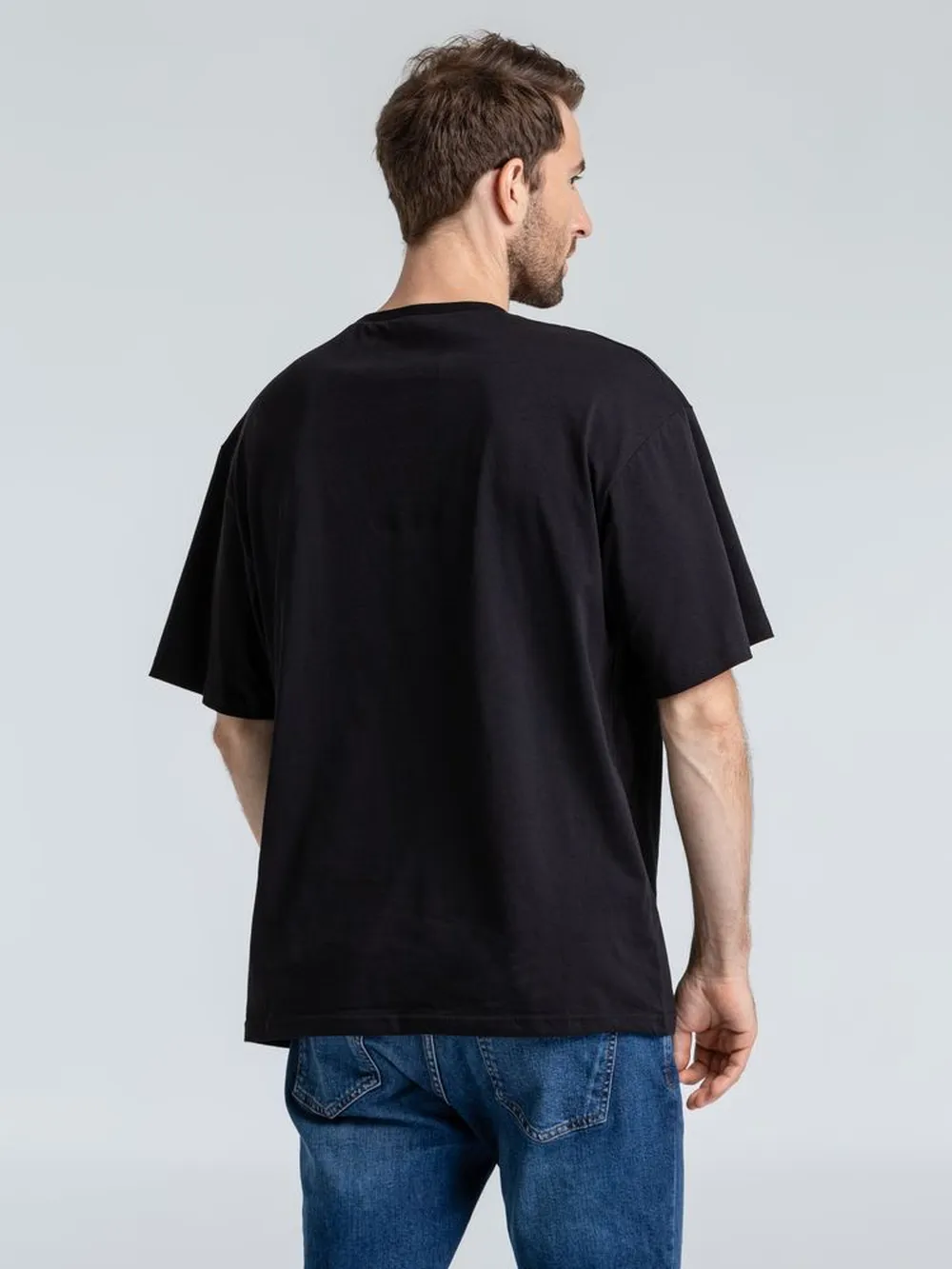 Футболка оверсайз «Чистая соль», черная, размер M/L (48-50) заказать онлайн с вашим дизайном на заказ в Москве и области