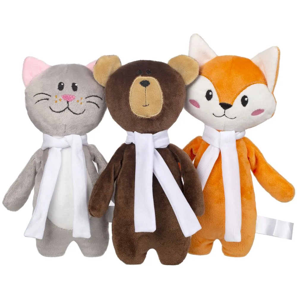 Мягкая игрушка Beastie Toys, мишка с белым шарфом заказать онлайн с вашим дизайном на заказ в Москве и области