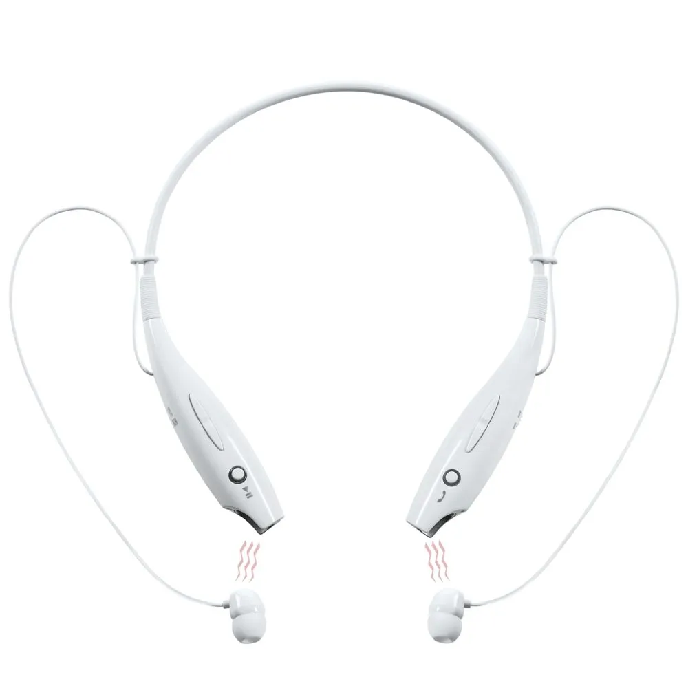 Bluetooth наушники stereoBand, ver.2, белые заказать онлайн с вашим дизайном на заказ в Москве и области