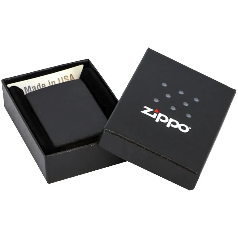 Зажигалка Zippo Classic Matte, матовая черная заказать онлайн с вашим дизайном на заказ в Москве и области