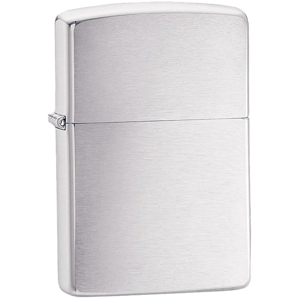 Зажигалка Zippo Classic Brushed, серебристая заказать онлайн с вашим дизайном на заказ в Москве и области