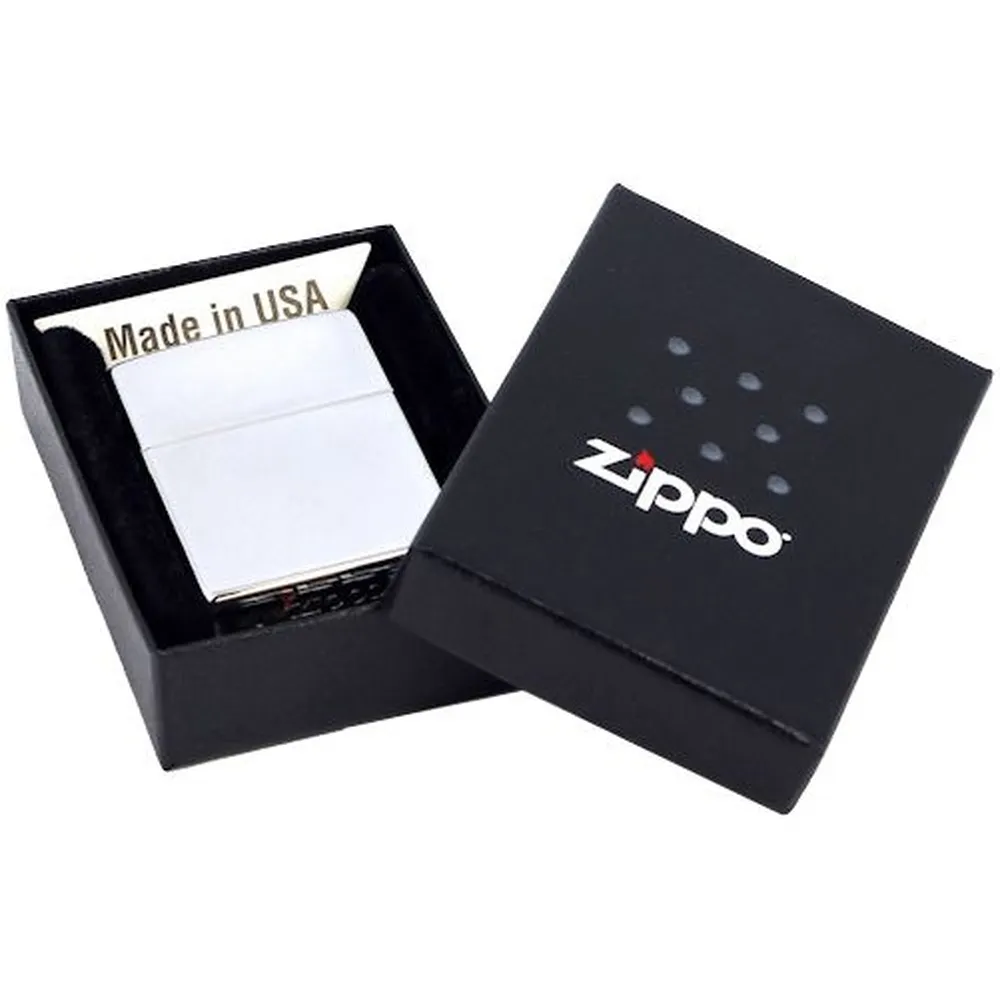 Зажигалка Zippo Classic High Polish, серебристая заказать онлайн с вашим дизайном на заказ в Москве и области