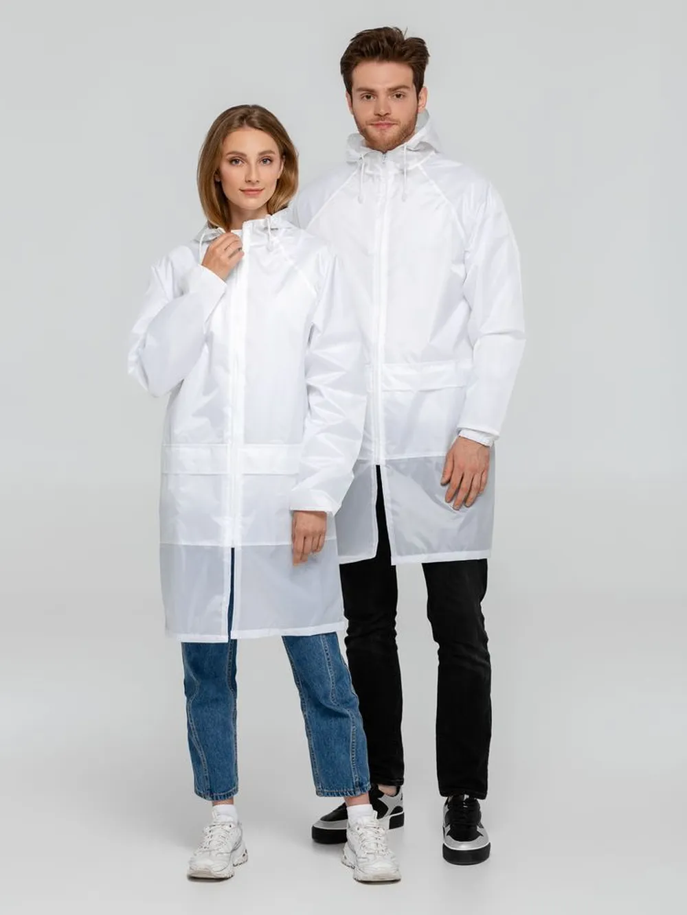 Дождевик Rainman Zip Pro, белый заказать онлайн с вашим дизайном на заказ в Москве и области