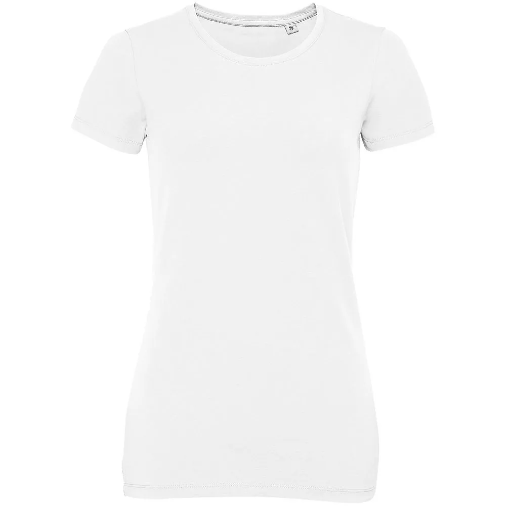 Футболка женская Millenium Stretch Women, белая, размер XXL заказать онлайн с вашим дизайном на заказ в Москве и области