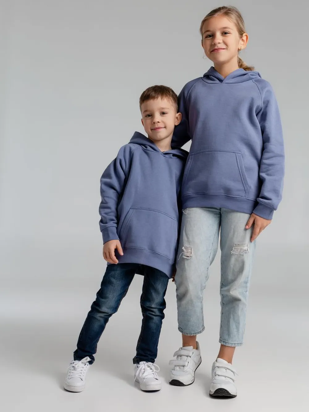 Толстовка детская Stellar Kids, синяя, на рост 130-140 см (10 лет) заказать онлайн с вашим дизайном на заказ в Москве и области