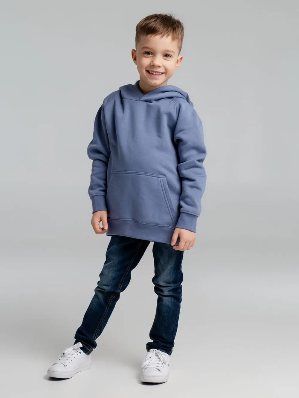 Толстовка детская Stellar Kids, синяя, на рост 130-140 см (10 лет) заказать онлайн с вашим дизайном на заказ в Москве и области