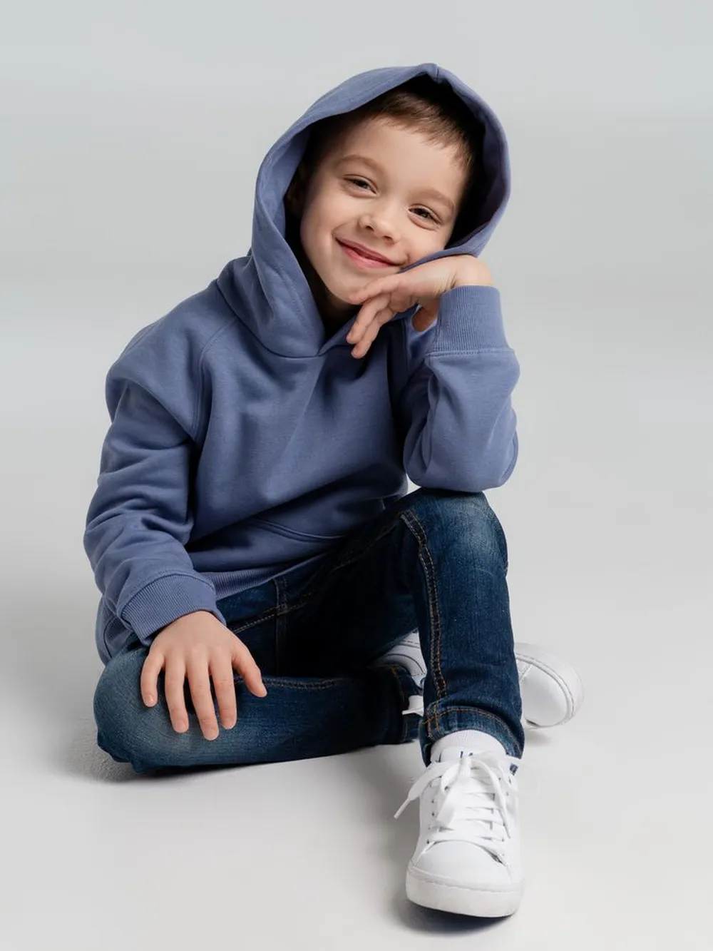 Толстовка детская Stellar Kids, синяя, на рост 130-140 см (10 лет) заказать онлайн с вашим дизайном на заказ в Москве и области
