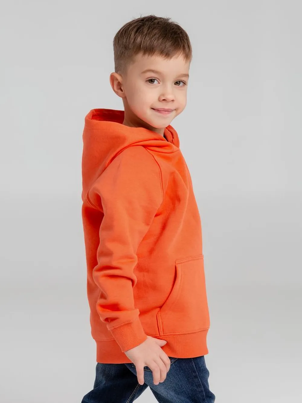 Толстовка детская Stellar Kids, оранжевая, на рост 96-104 см (4 года) заказать онлайн с вашим дизайном на заказ в Москве и области