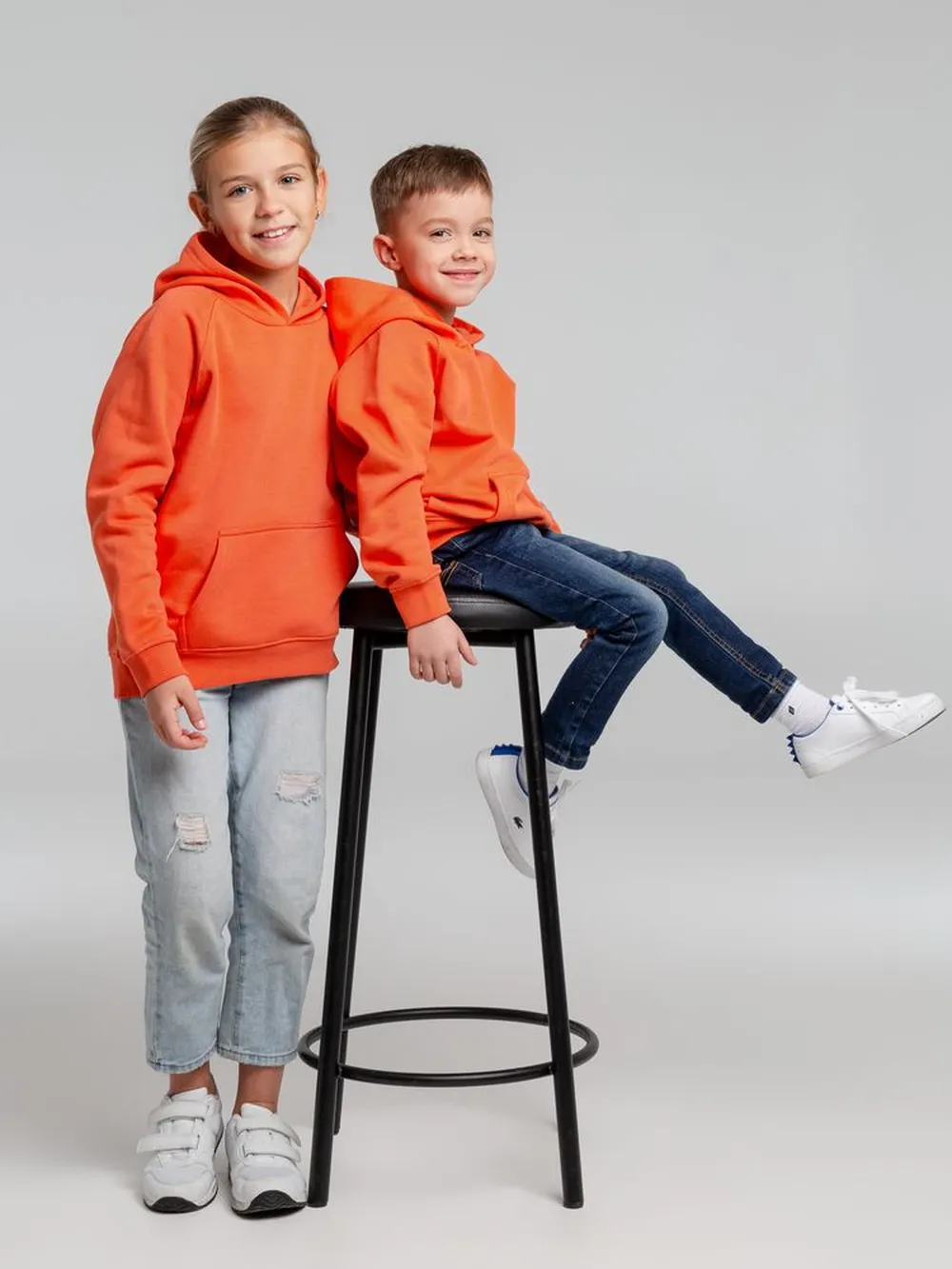 Толстовка детская Stellar Kids, оранжевая, на рост 96-104 см (4 года) заказать онлайн с вашим дизайном на заказ в Москве и области
