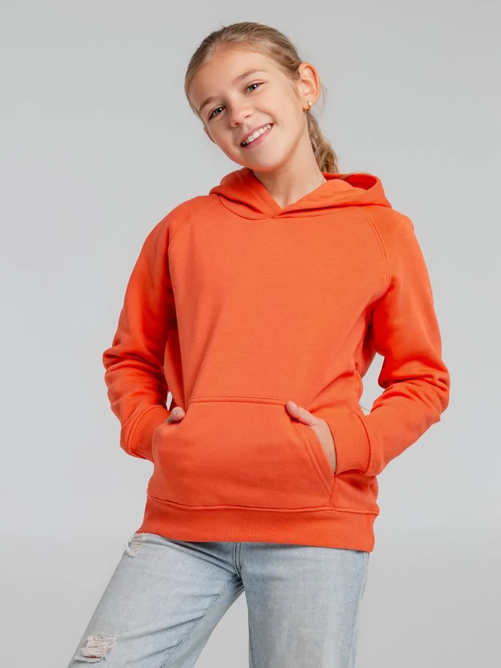 Толстовка детская Stellar Kids, оранжевая, на рост 96-104 см (4 года) заказать онлайн с вашим дизайном на заказ в Москве и области