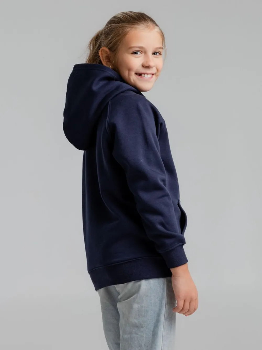 Толстовка детская Stellar Kids, темно-синяя заказать онлайн с вашим дизайном на заказ в Москве и области