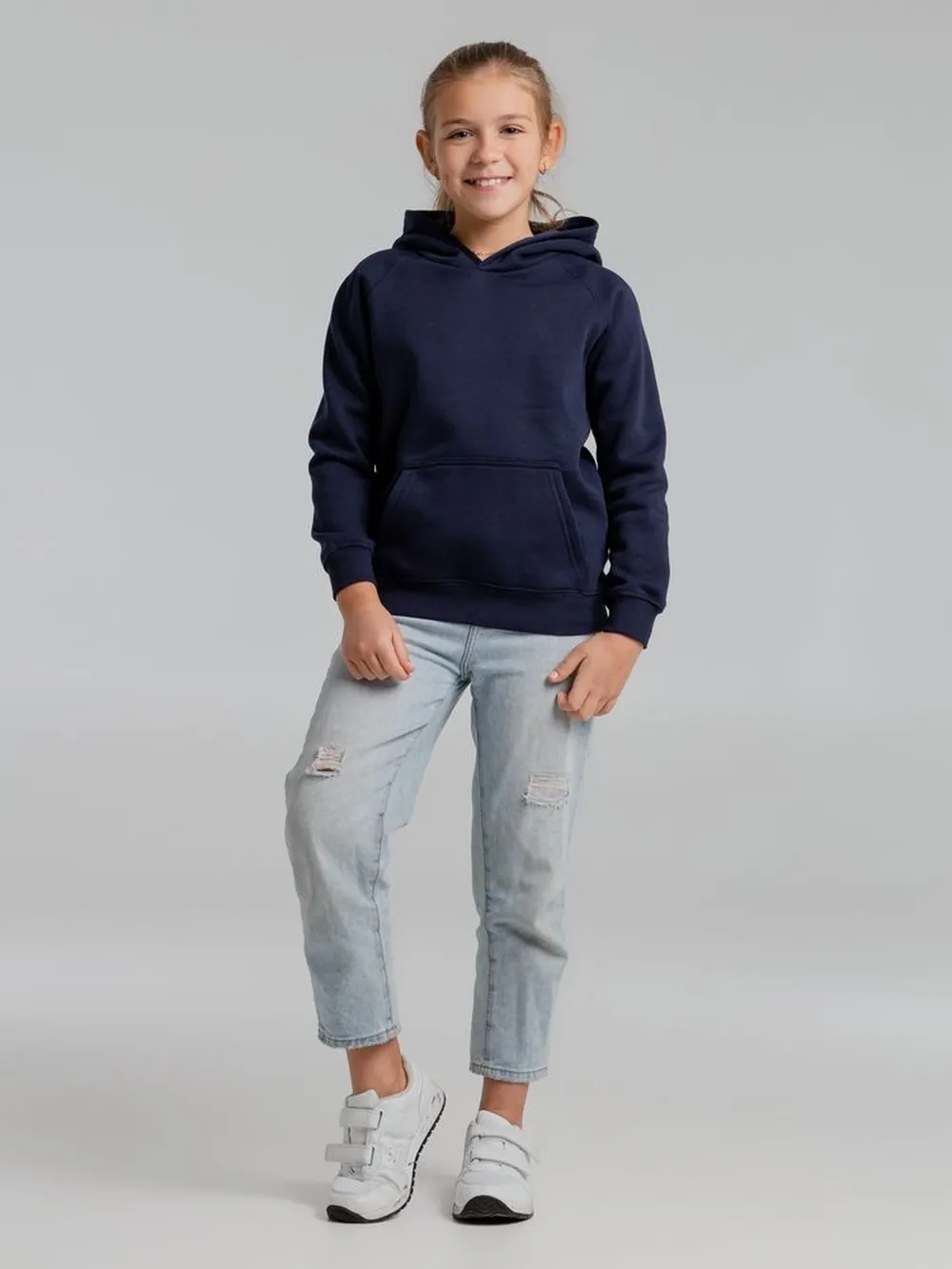 Толстовка детская Stellar Kids, темно-синяя заказать онлайн с вашим дизайном на заказ в Москве и области