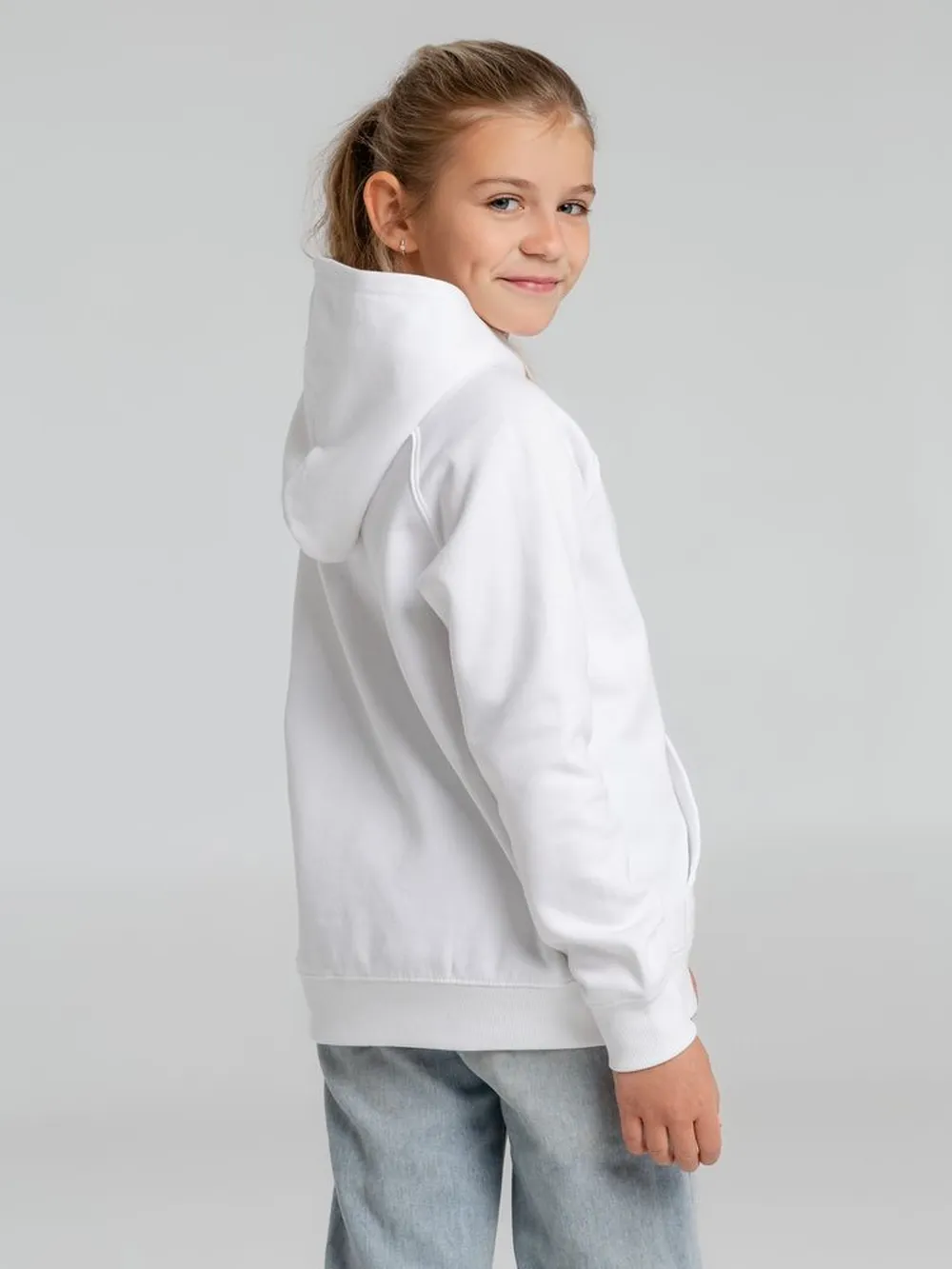 Толстовка детская Stellar Kids, белая, на рост 118-128 см (8 лет) заказать онлайн с вашим дизайном на заказ в Москве и области