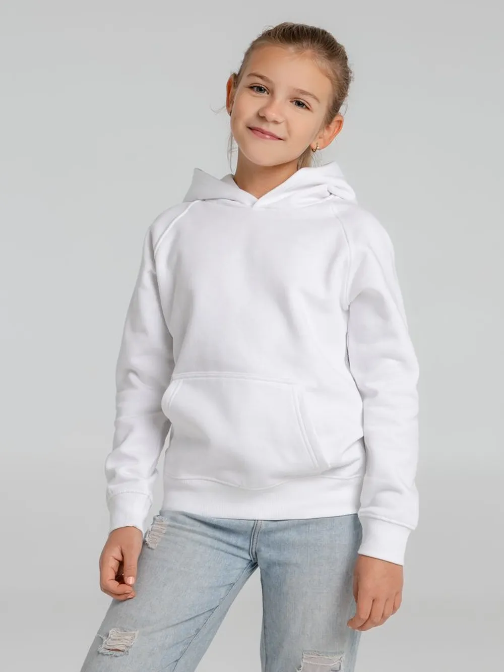 Толстовка детская Stellar Kids, белая, на рост 118-128 см (8 лет) заказать онлайн с вашим дизайном на заказ в Москве и области