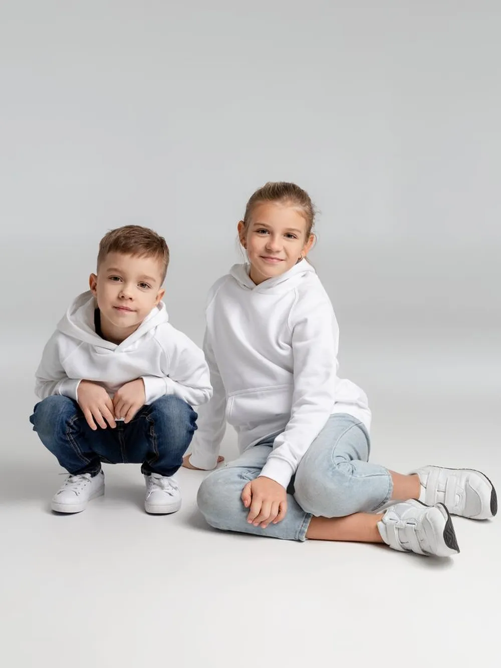 Толстовка детская Stellar Kids, белая, на рост 130-140 см (10 лет) заказать онлайн с вашим дизайном на заказ в Москве и области