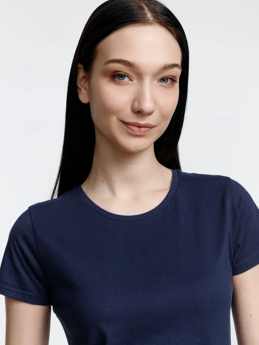 Футболка женская Pioneer Women, темно-синяя, размер XL заказать онлайн с вашим дизайном на заказ в Москве и области