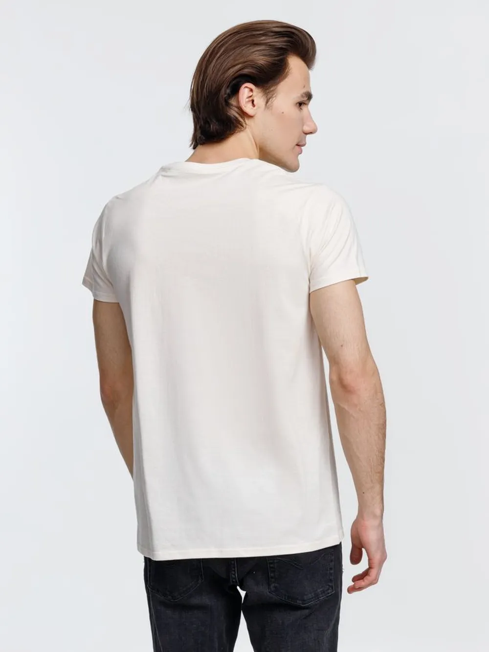 Футболка мужская Crusader Men, светло-бежевая (неокрашенная), размер XS заказать онлайн с вашим дизайном на заказ в Москве и области