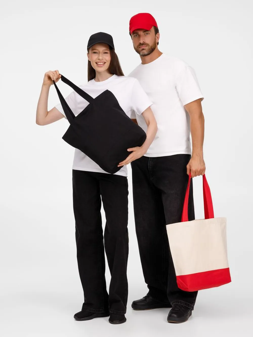 Сумка для покупок на молнии Shopaholic Zip, черная заказать онлайн с вашим дизайном на заказ в Москве и области
