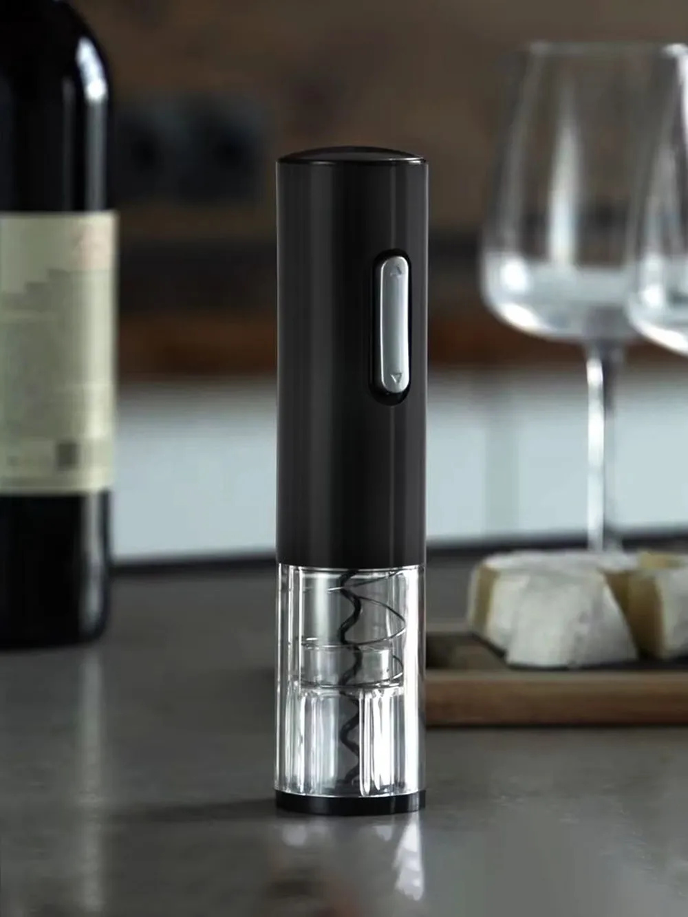 Электрический штопор с ножом для фольги Wine Diesel, черный заказать онлайн с вашим дизайном на заказ в Москве и области