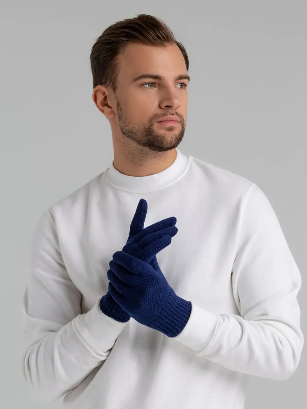 Перчатки Real Talk, темно-синие, размер L/XL заказать онлайн с вашим дизайном на заказ в Москве и области