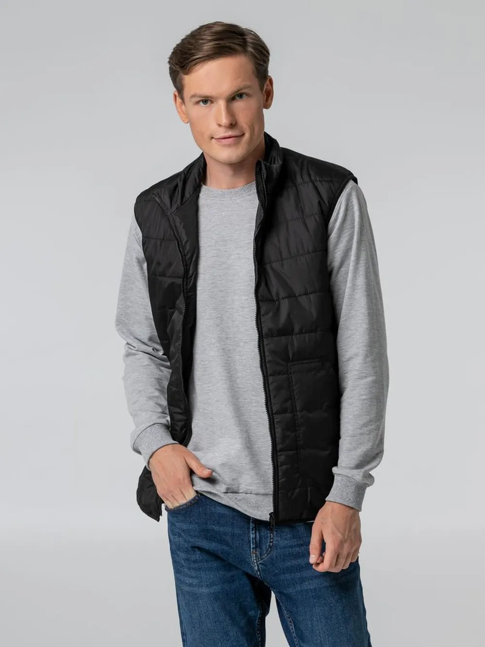 Жилет Leven, черный, размер 3XL заказать онлайн с вашим дизайном на заказ в Москве и области