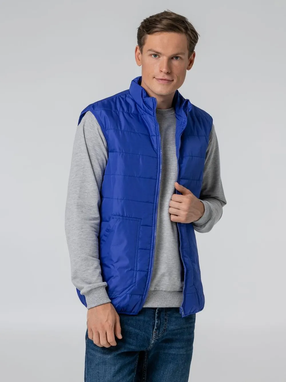 Жилет Leven, ярко-синий, размер XS заказать онлайн с вашим дизайном на заказ в Москве и области