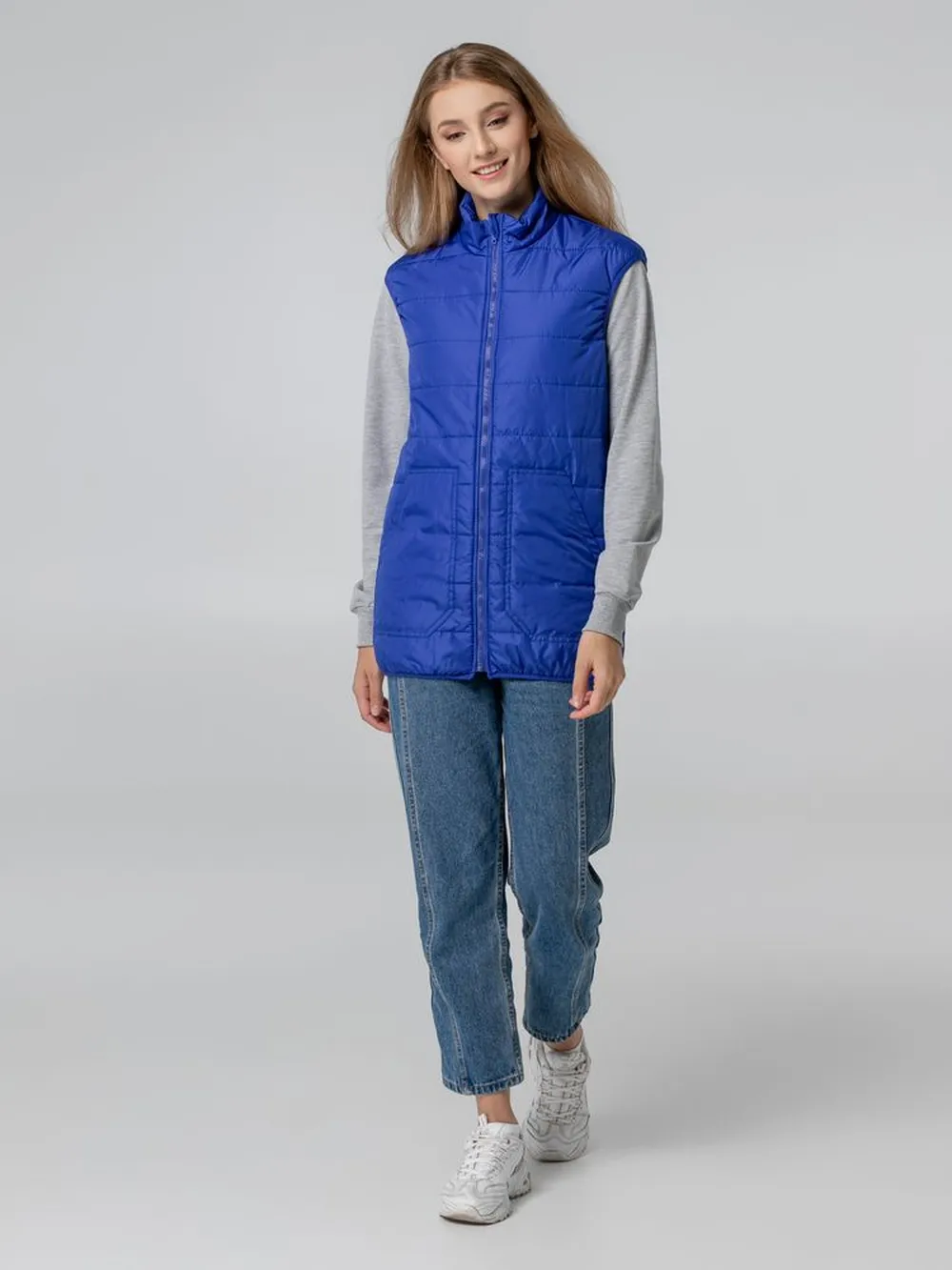 Жилет Leven, ярко-синий, размер XS заказать онлайн с вашим дизайном на заказ в Москве и области