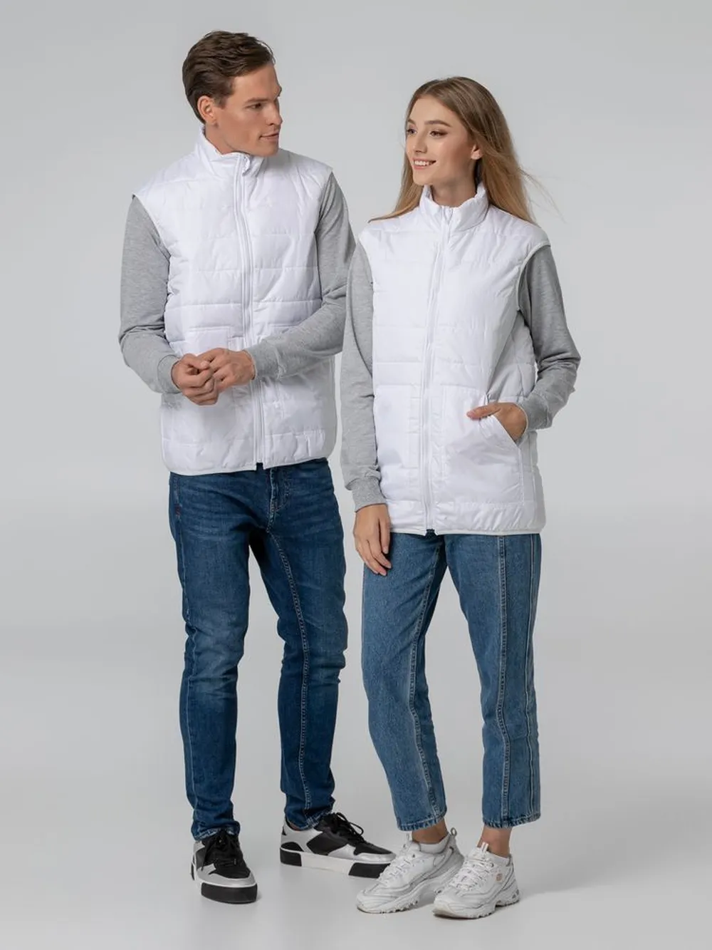 Жилет Leven, белый, размер M заказать онлайн с вашим дизайном на заказ в Москве и области