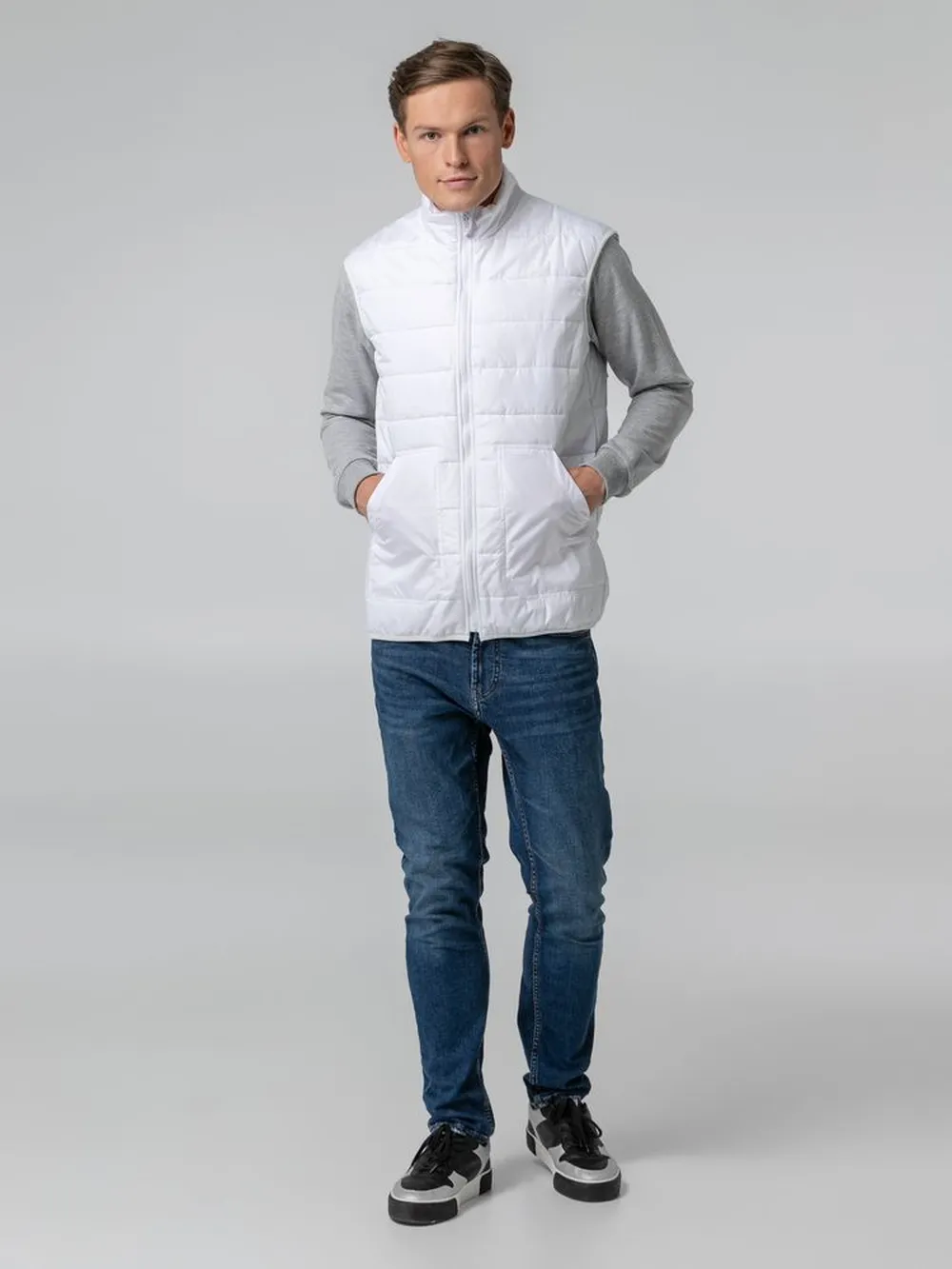 Жилет Leven, белый, размер M заказать онлайн с вашим дизайном на заказ в Москве и области