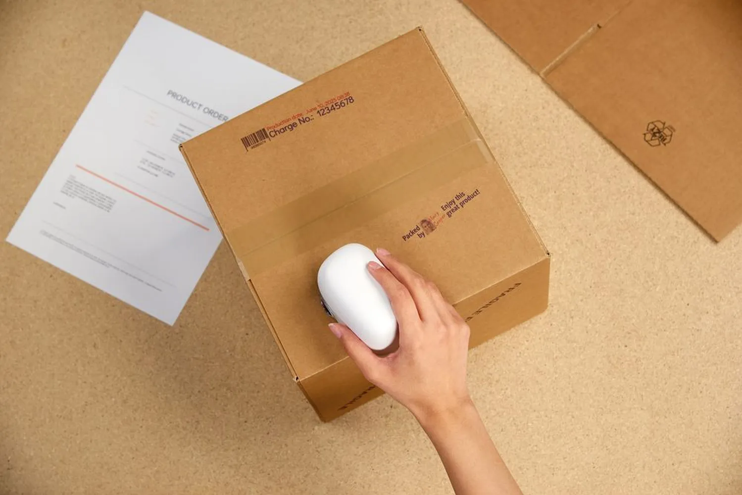 Мобильный принтер Colop E-mark, белый заказать онлайн с вашим дизайном на заказ в Москве и области