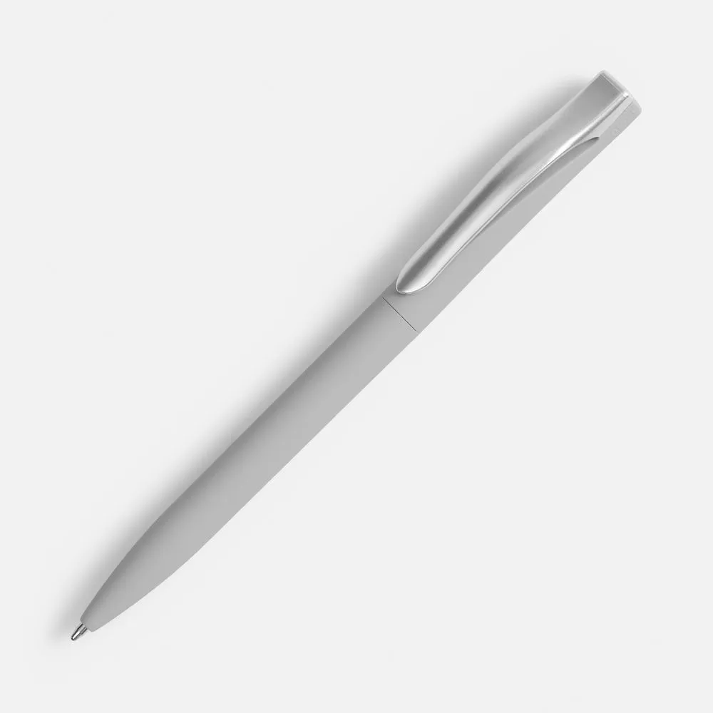 Ручка шариковая Pin Soft Touch, серая заказать онлайн с вашим дизайном на заказ в Москве и области