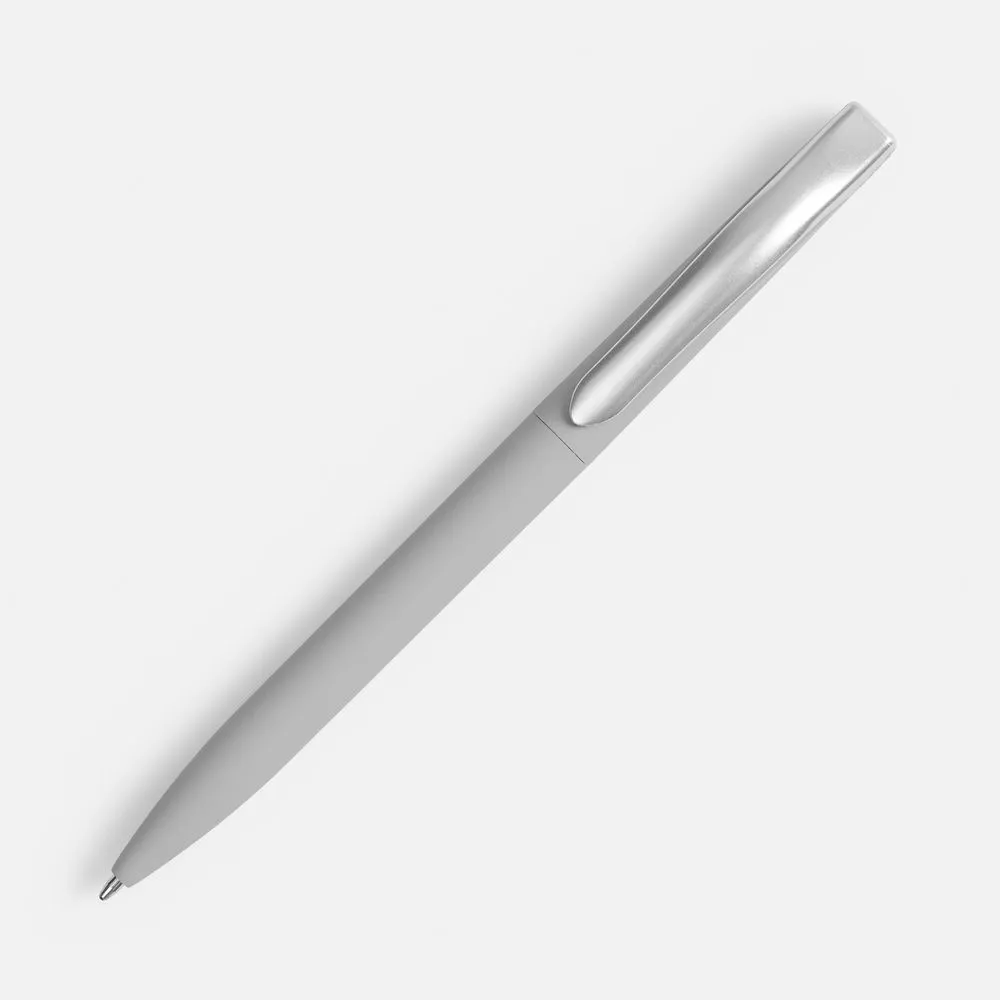 Ручка шариковая Pin Soft Touch, серая заказать онлайн с вашим дизайном на заказ в Москве и области