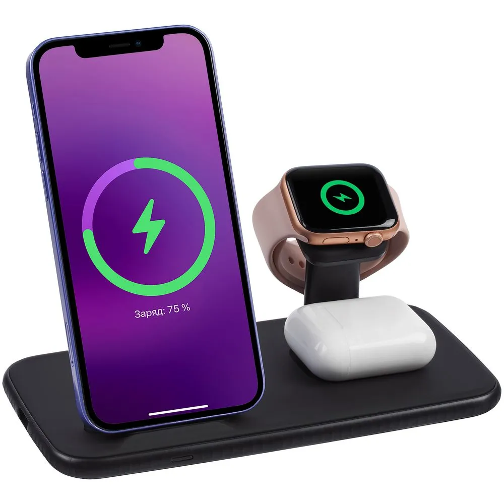 Зарядная станция Smart Nest, черная заказать онлайн с вашим дизайном на заказ в Москве и области